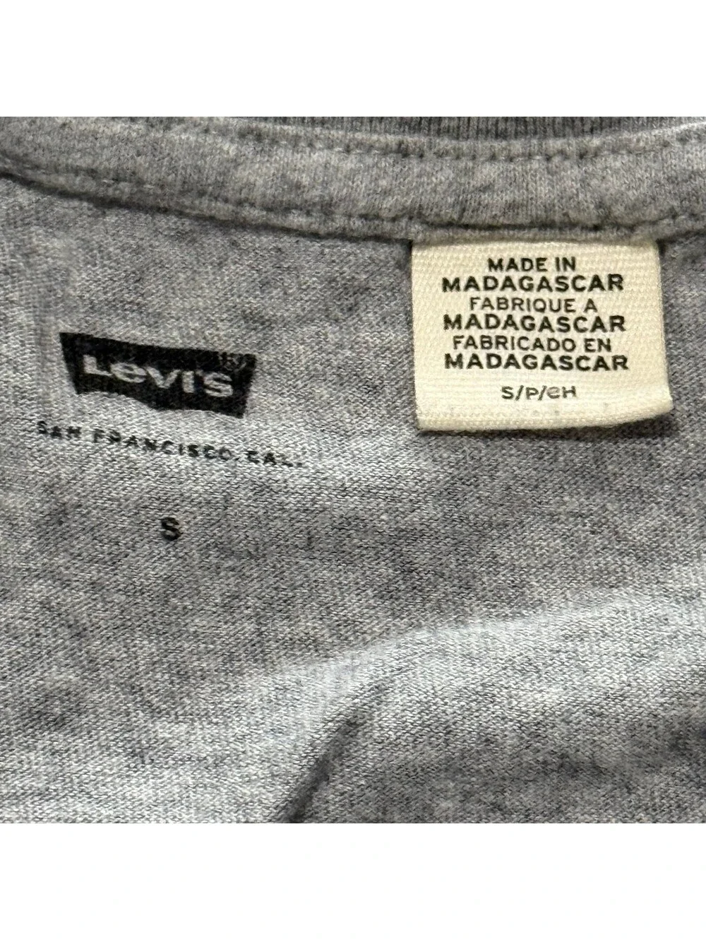 Levi's Gray Logo Graphic T-Shirt Size Small